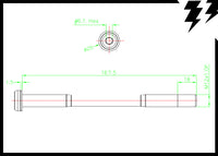 SCOTT/SANTA CRUZ STYLE REAR THRU AXLE 12mm x 142mm(axle) x 1.0mm. L. 167.5mm 39G (T7)
