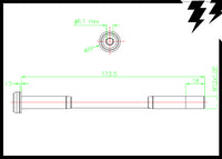 SCOTT/SANTA CRUZ STYLE REAR  BOOST THRU AXLE 12mm x 148mm(axle) x 1.0mm L. 173.5mm 39G (T13)