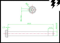 E-THRU ROAD FRONT THRU AXLE 12mm X 100MM (axle)/L. 125.5mm X 1.5MM 27G (T17)